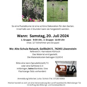 Workshop „Pusteblume“