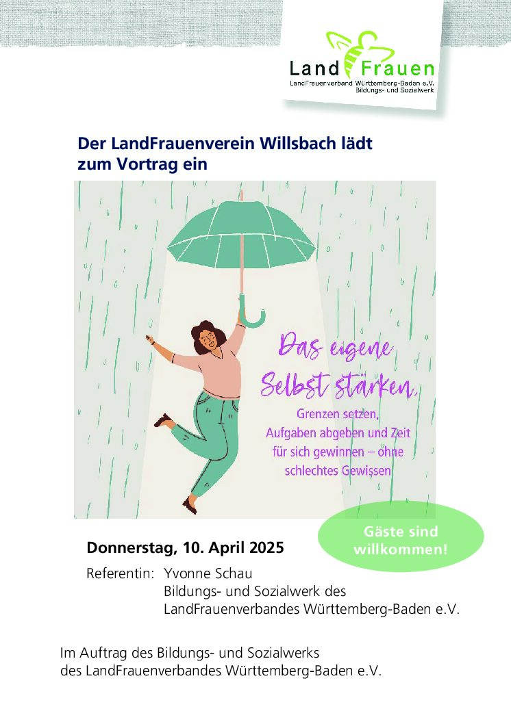 Vortrag „Das eigene Selbst stärken“ mit Yvonne Schau