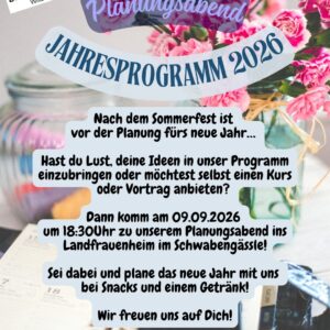 Planungsabend UNSER Programm 2026