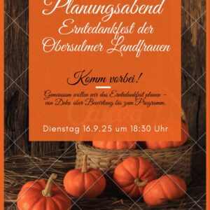 Planungsabend für das Erntedankfest der Obersulmer Landfrauen