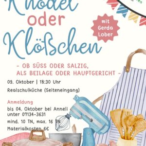 Knödel oder Klößchen -Kochworkshop mit Gerda Lober
