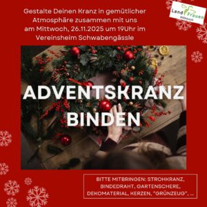 Adventskranzbinden mit Beate