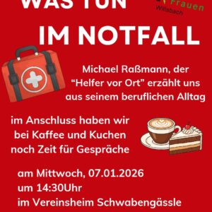 Was tun im Notfall? Der Helfer vor Ort vom DRK Obersulm erzählt