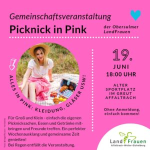 Picknick in Pink – Gemeinschaftsveranstaltung der Obersulmer LandFrauen
